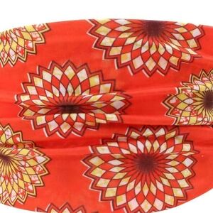 Vibrant Orange Floral Headband